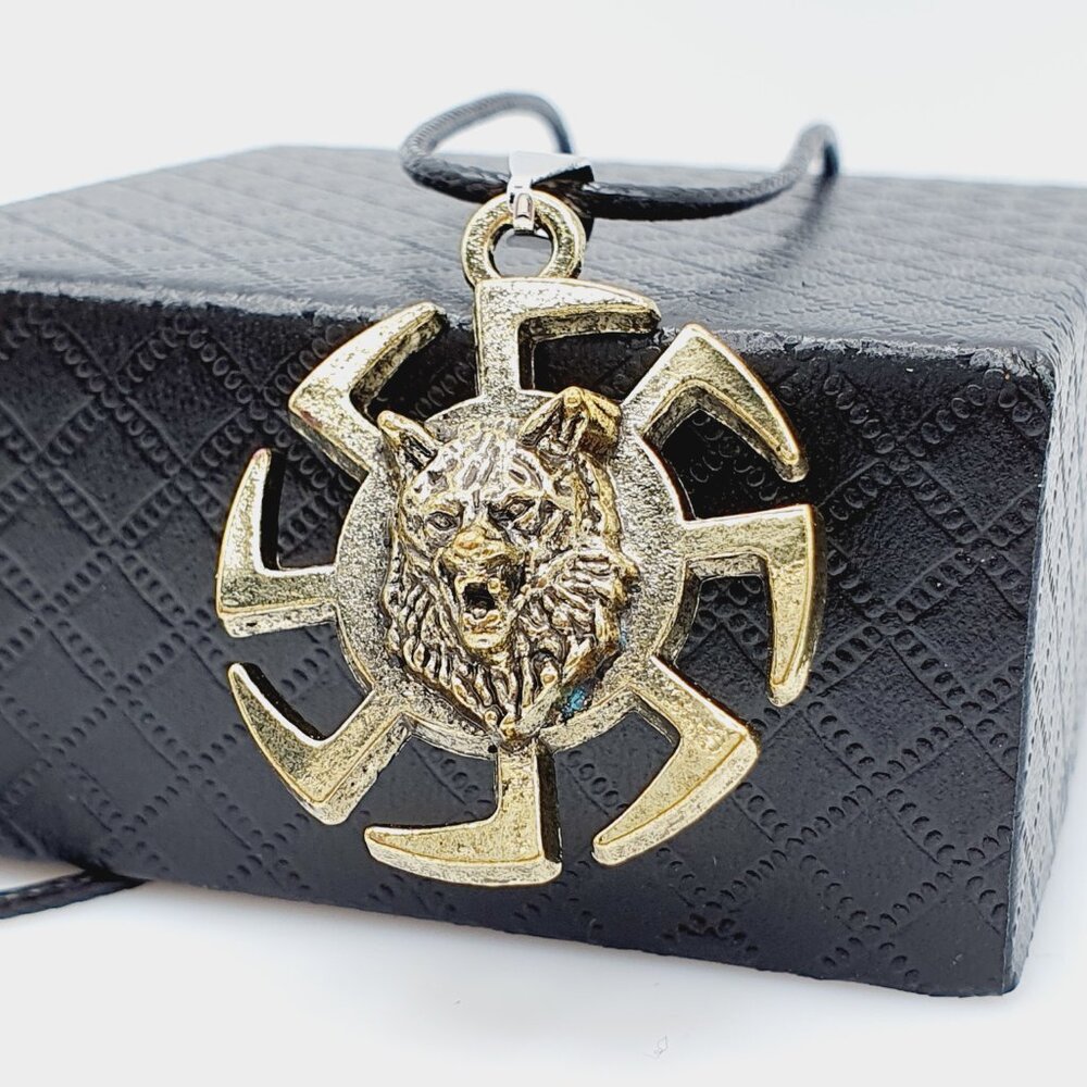 ❤️Retro tiger head Leather Strap Necklace, N90201P117 - Picture 9 of 11